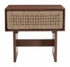 Amaria Nightstand in Natural & Walnut
