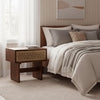 Amaria Nightstand in Natural & Walnut